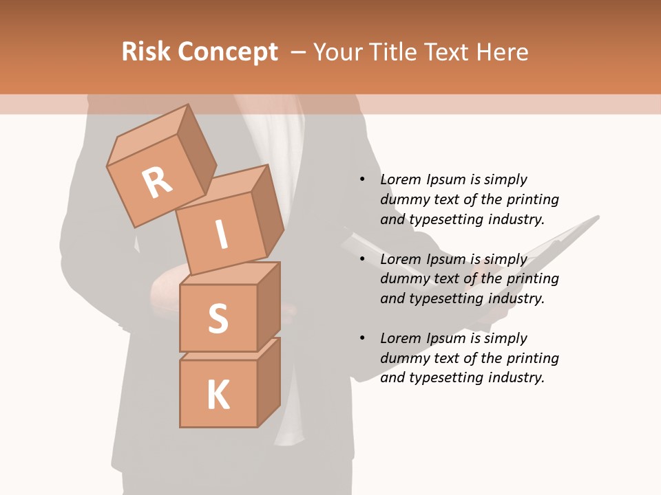 A Man In A Suit Holding A Folder PowerPoint Template