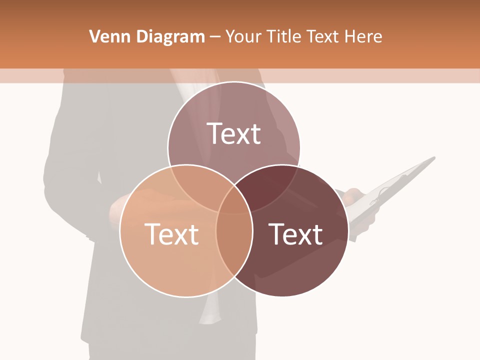 A Man In A Suit Holding A Folder PowerPoint Template