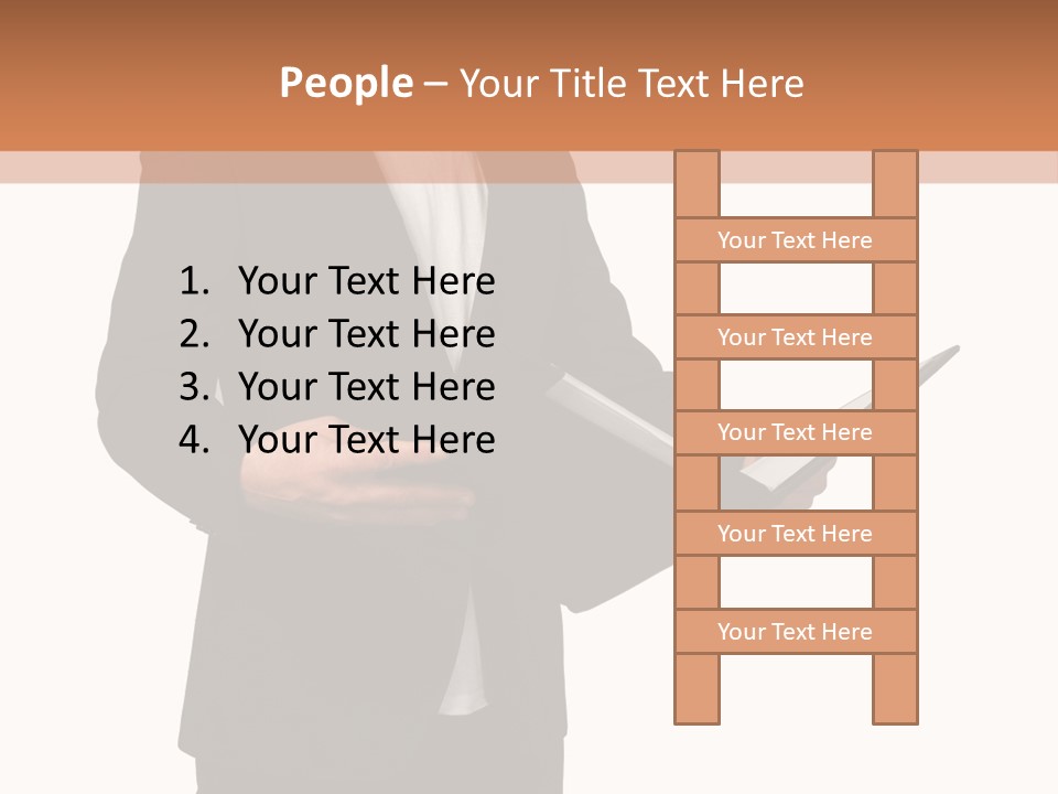 A Man In A Suit Holding A Folder PowerPoint Template