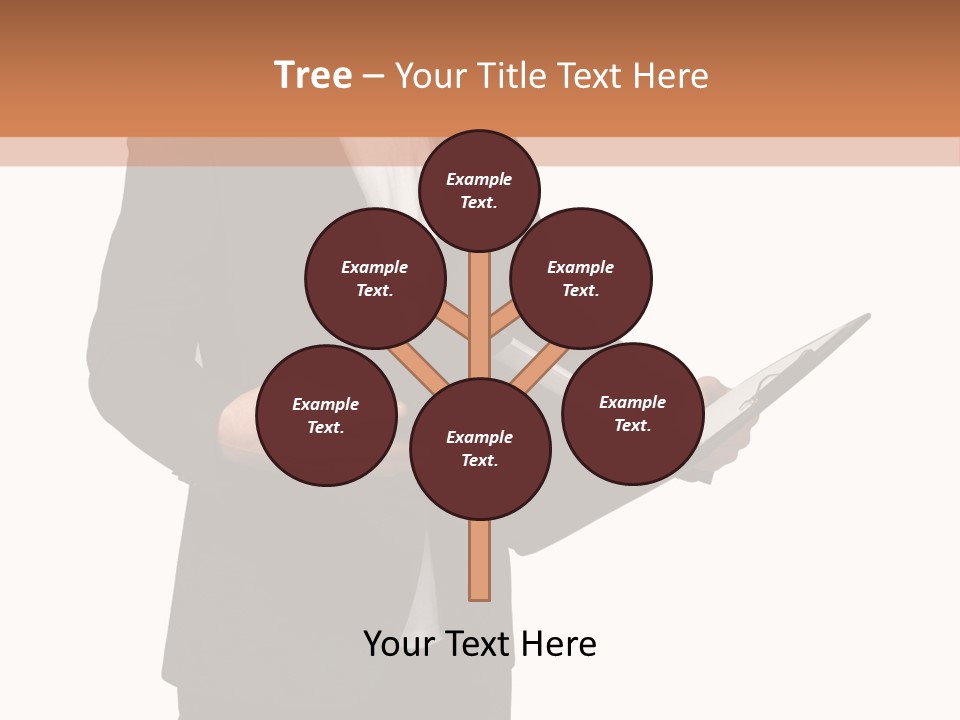 A Man In A Suit Holding A Folder PowerPoint Template