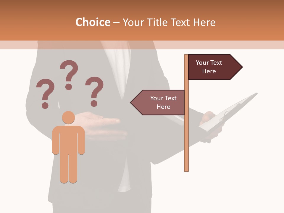 A Man In A Suit Holding A Folder PowerPoint Template