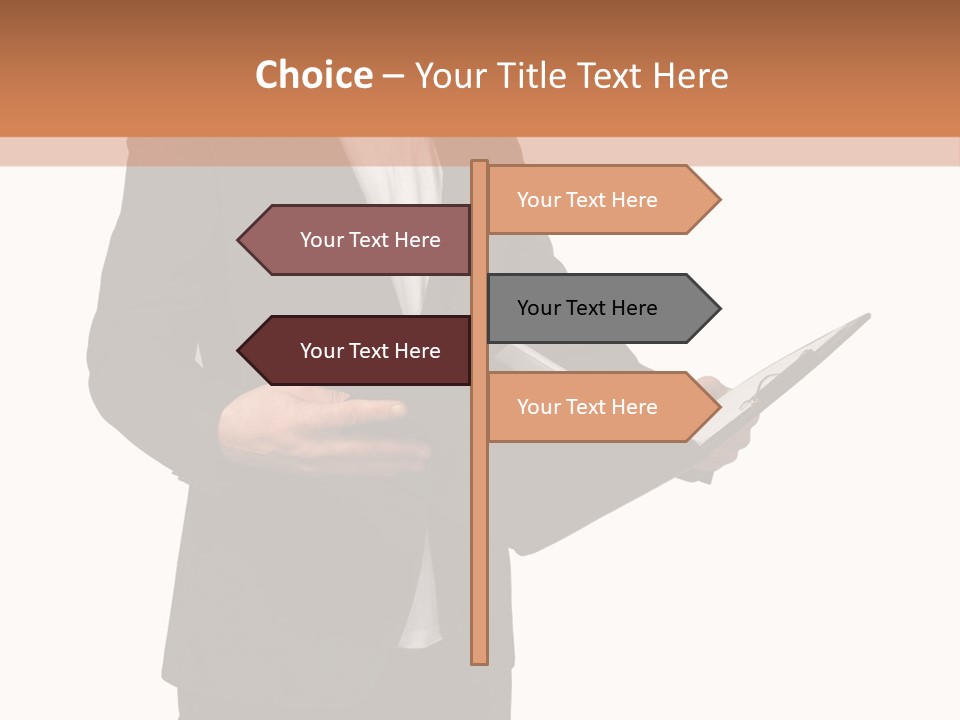 A Man In A Suit Holding A Folder PowerPoint Template