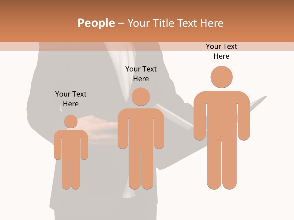 A Man In A Suit Holding A Folder PowerPoint Template