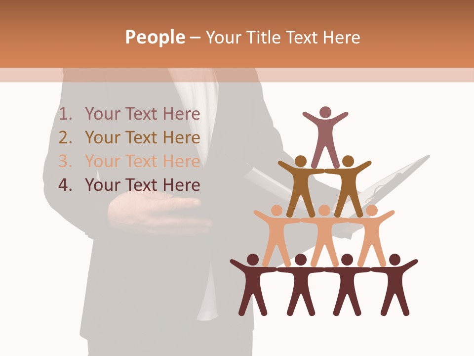 A Man In A Suit Holding A Folder PowerPoint Template