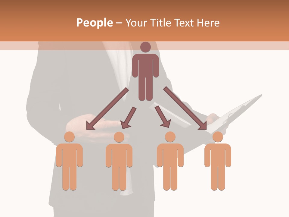 A Man In A Suit Holding A Folder PowerPoint Template