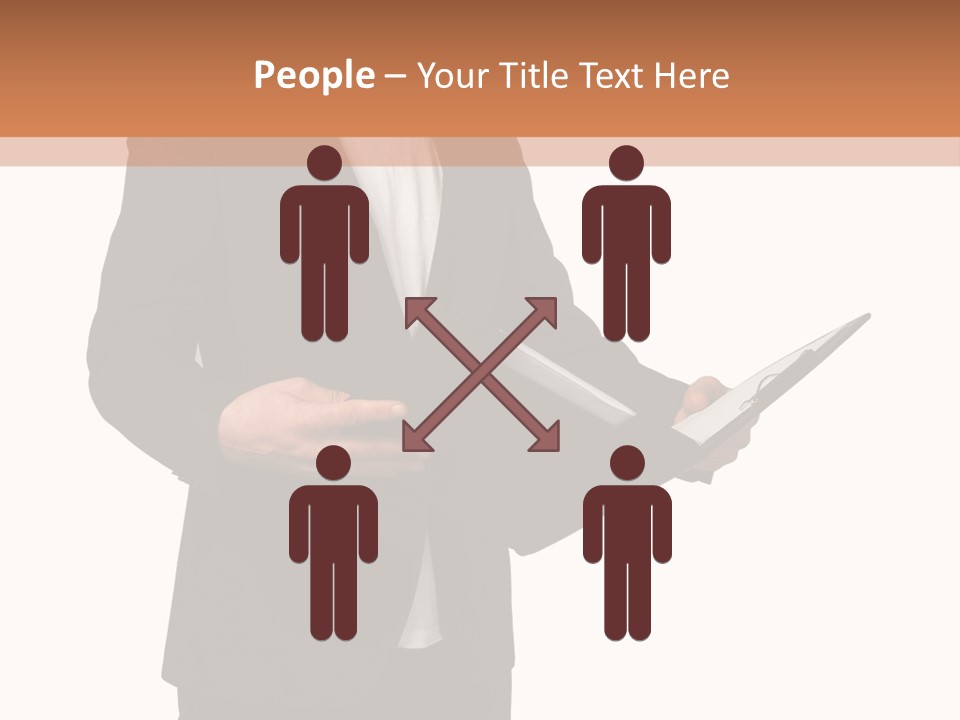 A Man In A Suit Holding A Folder PowerPoint Template