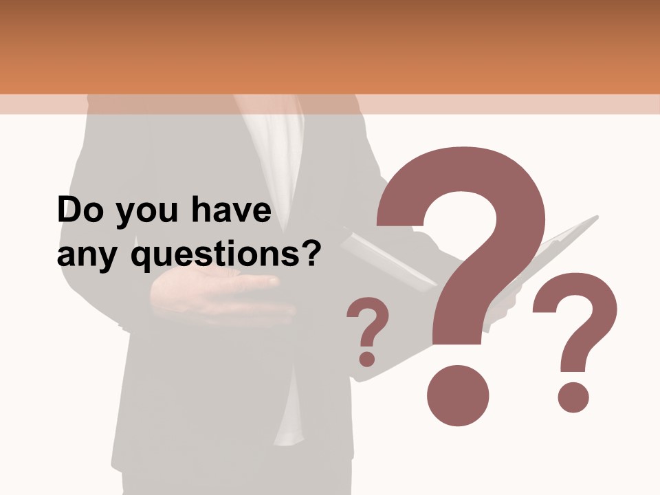 A Man In A Suit Holding A Folder PowerPoint Template