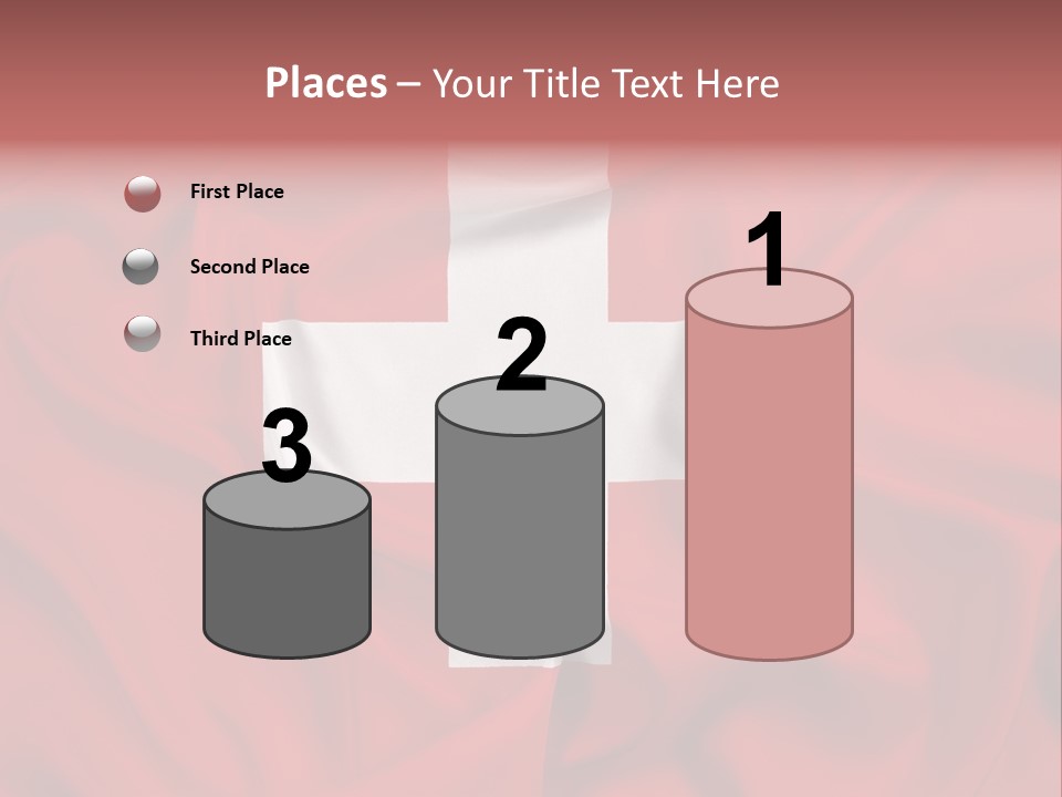 A Red And White Flag With A White Cross On It PowerPoint Template