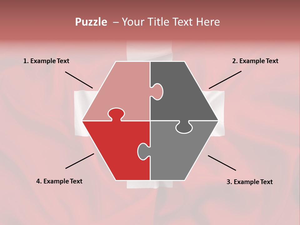 A Red And White Flag With A White Cross On It PowerPoint Template