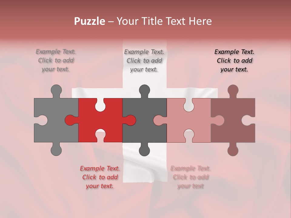 A Red And White Flag With A White Cross On It PowerPoint Template