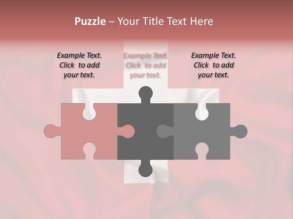 A Red And White Flag With A White Cross On It PowerPoint Template