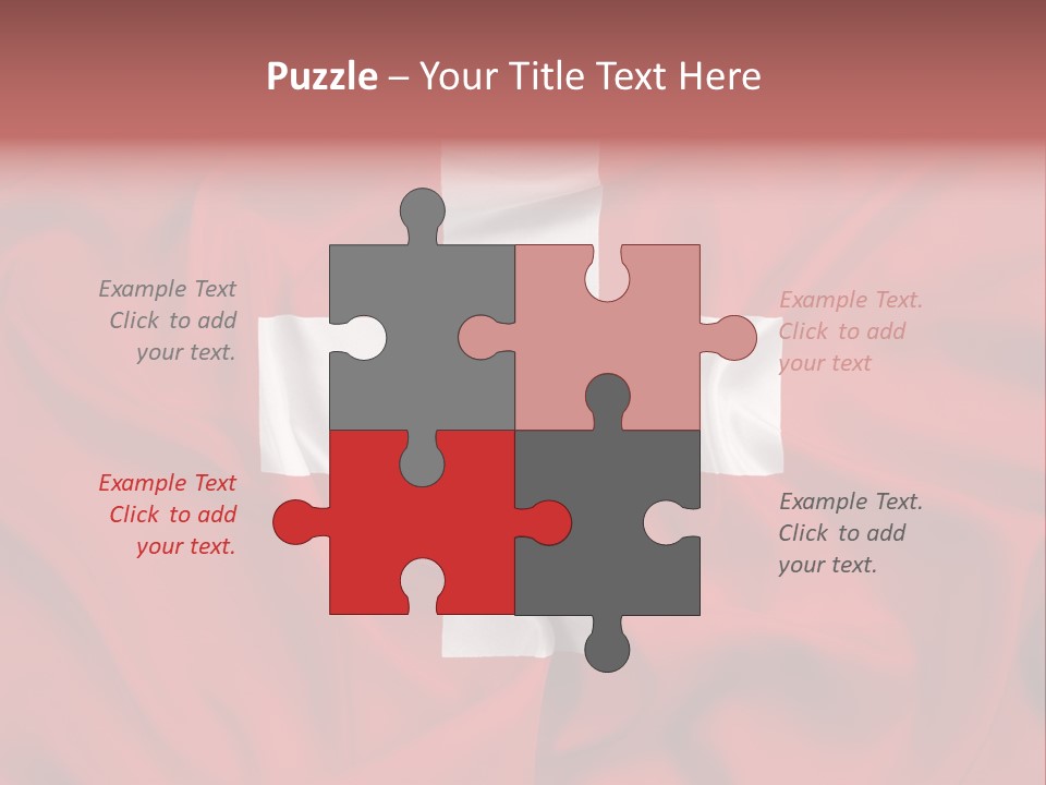 A Red And White Flag With A White Cross On It PowerPoint Template