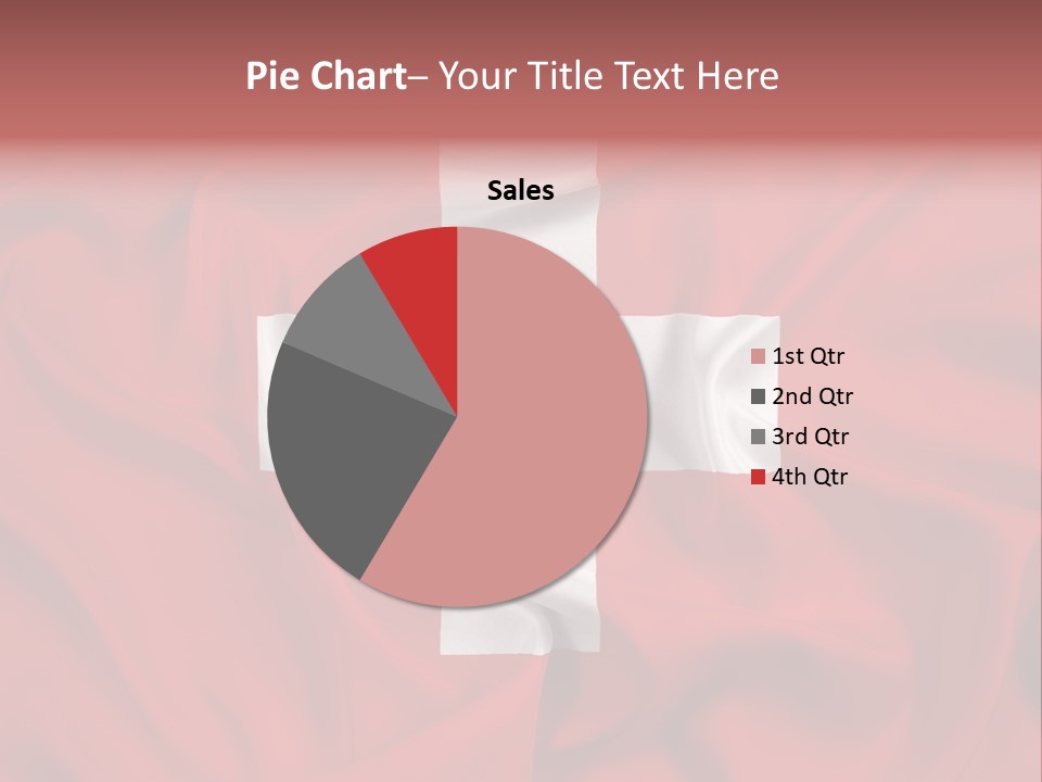 A Red And White Flag With A White Cross On It PowerPoint Template