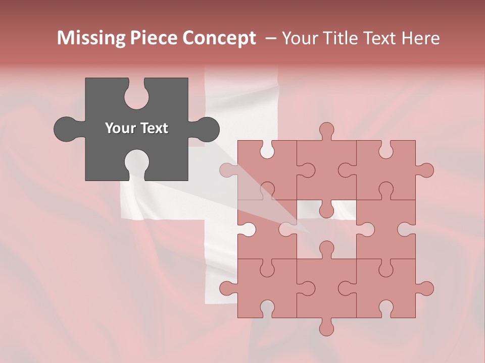 A Red And White Flag With A White Cross On It PowerPoint Template