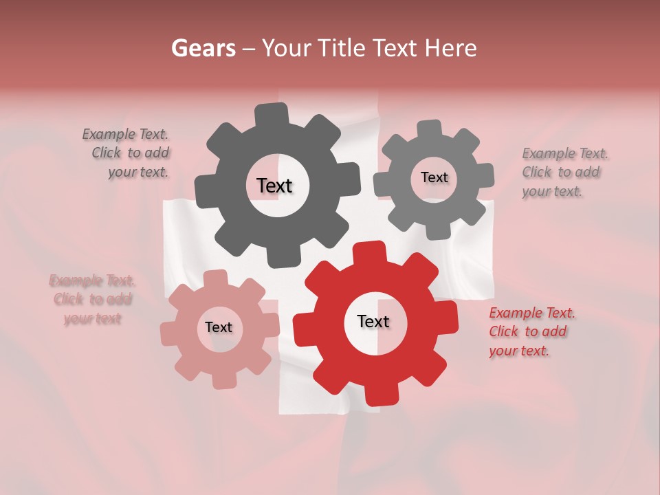 A Red And White Flag With A White Cross On It PowerPoint Template