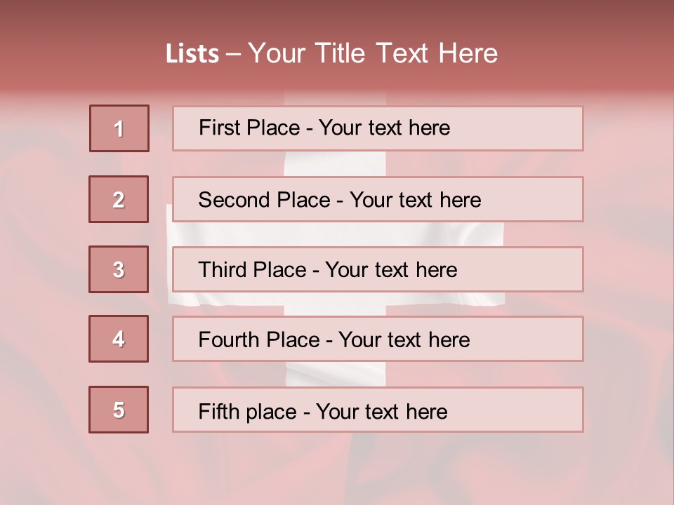 A Red And White Flag With A White Cross On It PowerPoint Template