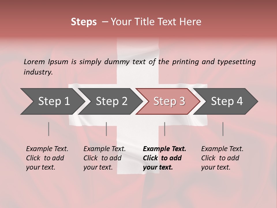 A Red And White Flag With A White Cross On It PowerPoint Template