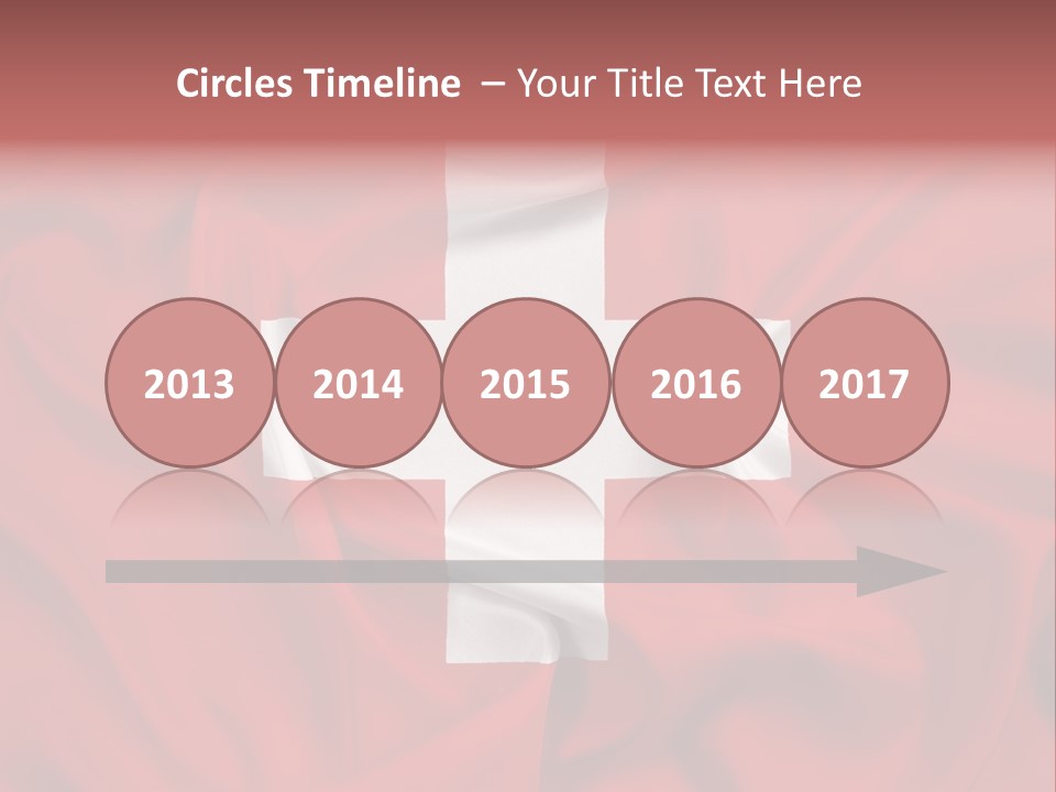 A Red And White Flag With A White Cross On It PowerPoint Template