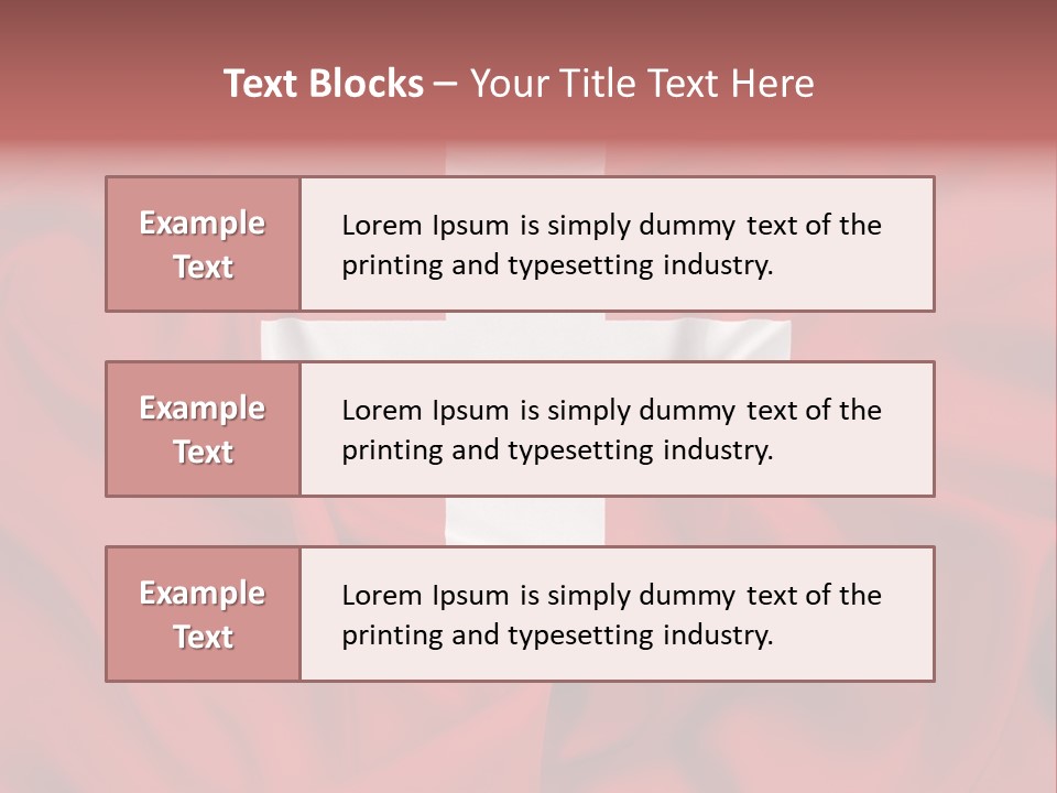 A Red And White Flag With A White Cross On It PowerPoint Template
