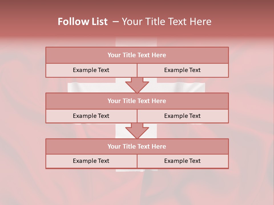A Red And White Flag With A White Cross On It PowerPoint Template