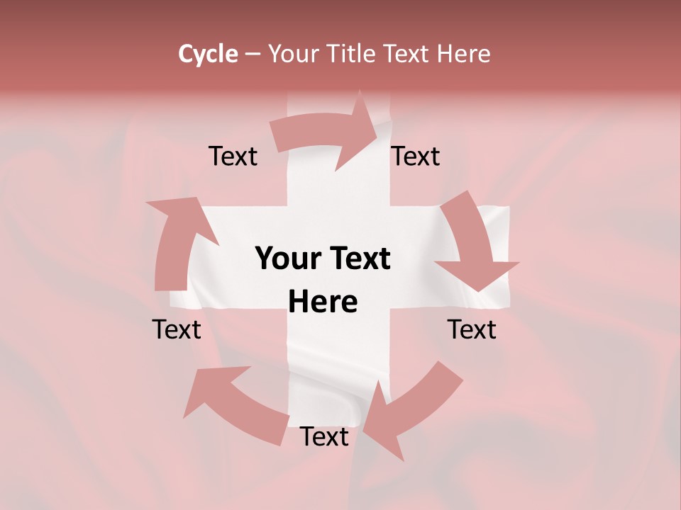 A Red And White Flag With A White Cross On It PowerPoint Template