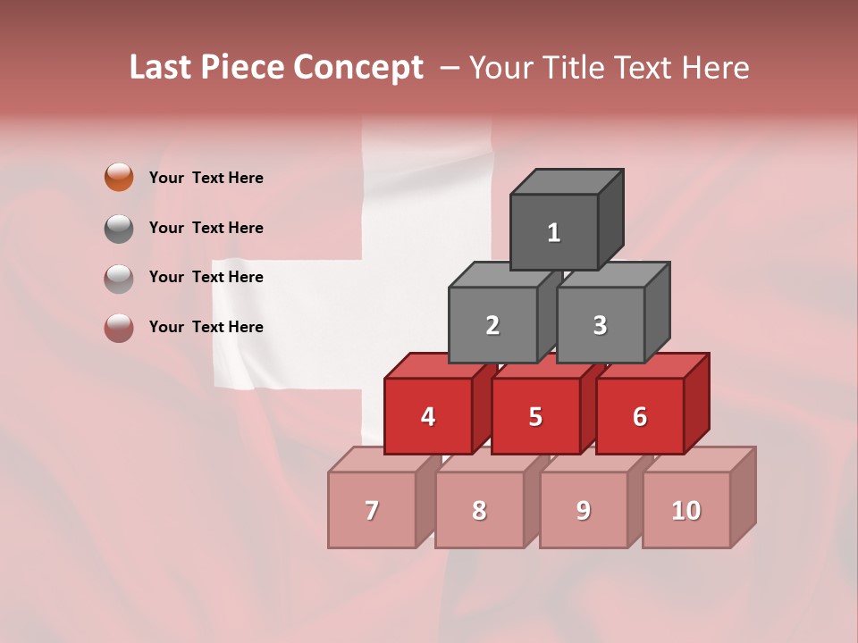 A Red And White Flag With A White Cross On It PowerPoint Template