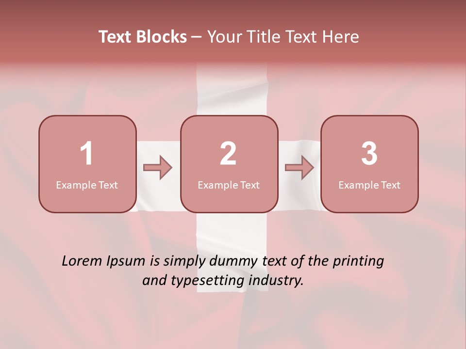 A Red And White Flag With A White Cross On It PowerPoint Template