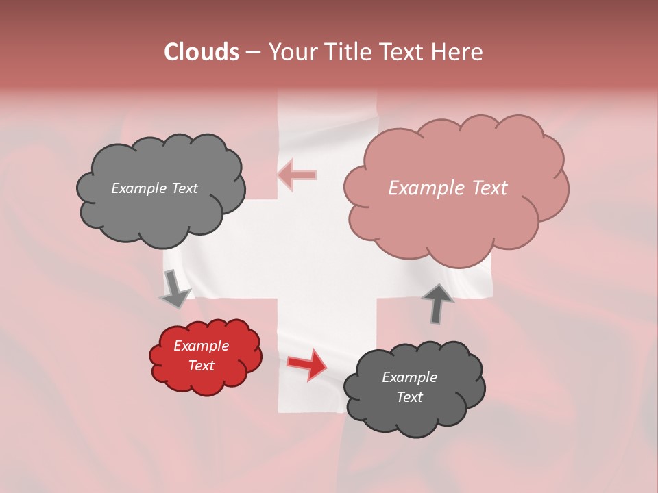 A Red And White Flag With A White Cross On It PowerPoint Template
