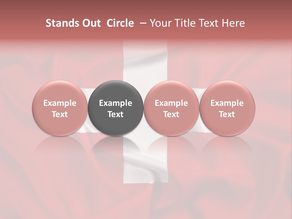 A Red And White Flag With A White Cross On It PowerPoint Template