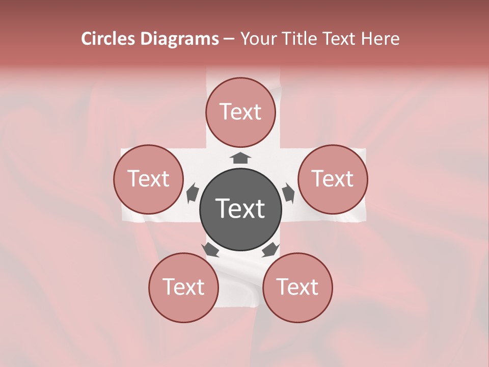 A Red And White Flag With A White Cross On It PowerPoint Template