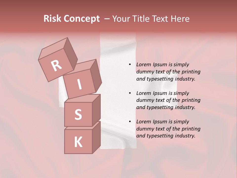 A Red And White Flag With A White Cross On It PowerPoint Template