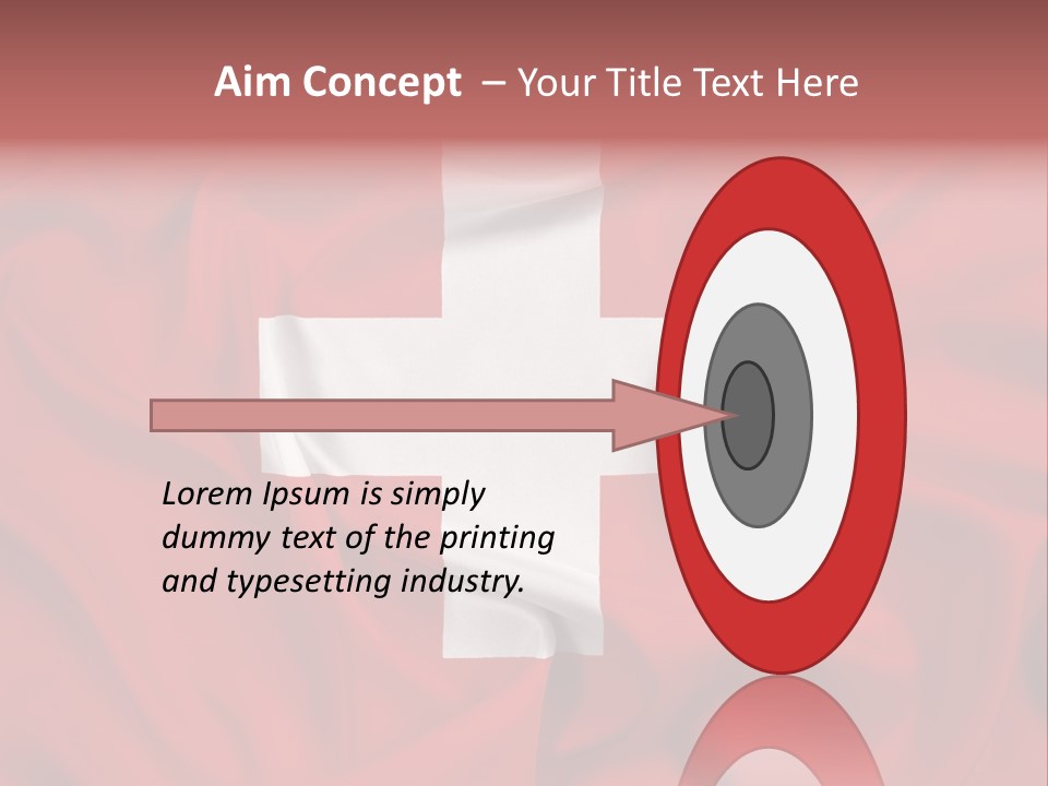 A Red And White Flag With A White Cross On It PowerPoint Template