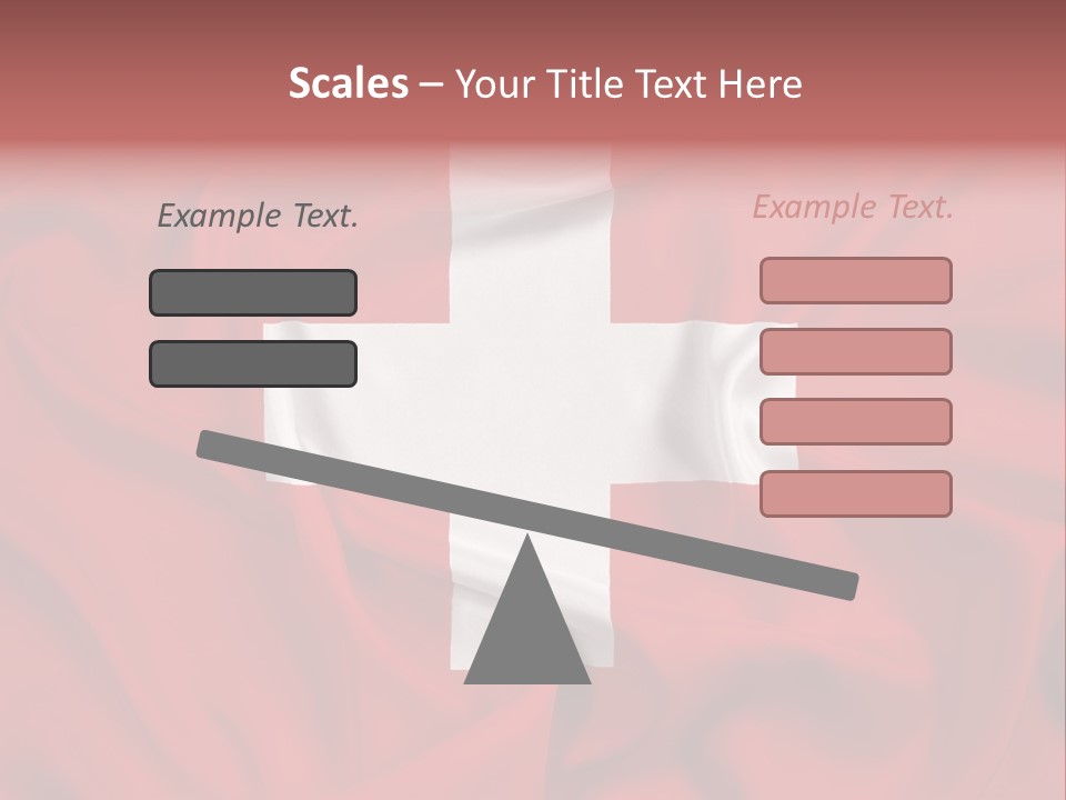 A Red And White Flag With A White Cross On It PowerPoint Template