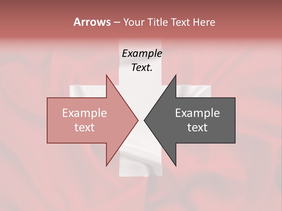 A Red And White Flag With A White Cross On It PowerPoint Template