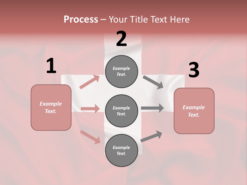 A Red And White Flag With A White Cross On It PowerPoint Template