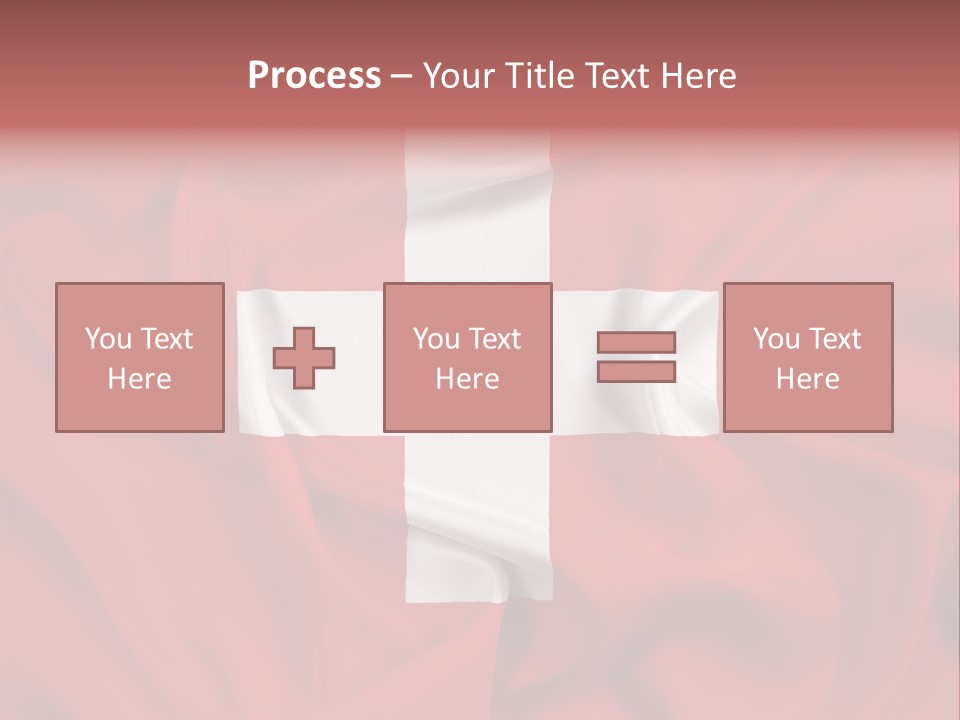 A Red And White Flag With A White Cross On It PowerPoint Template