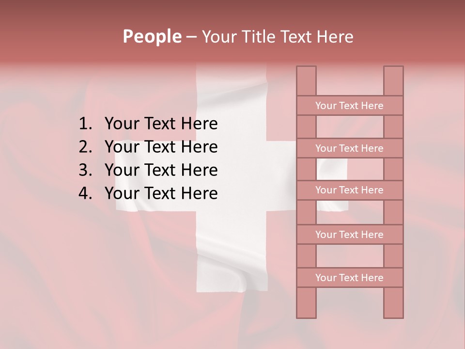 A Red And White Flag With A White Cross On It PowerPoint Template