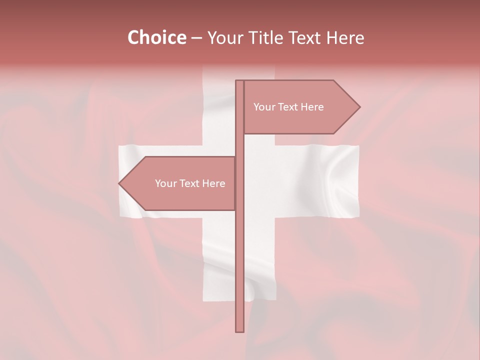 A Red And White Flag With A White Cross On It PowerPoint Template