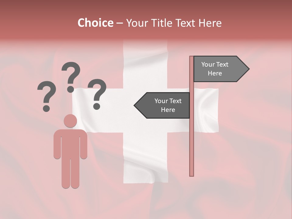 A Red And White Flag With A White Cross On It PowerPoint Template