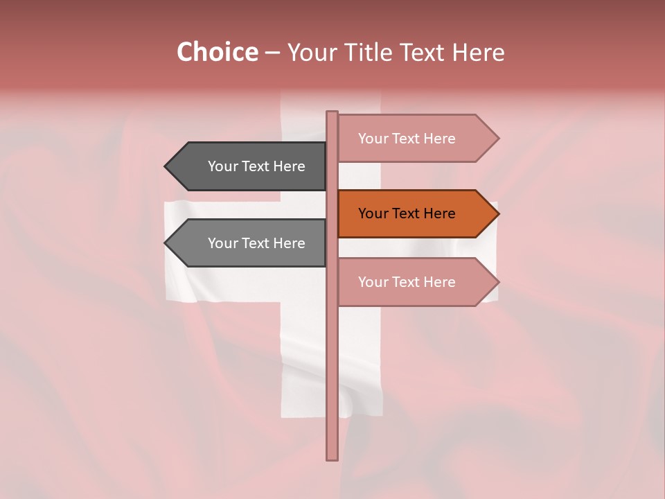 A Red And White Flag With A White Cross On It PowerPoint Template
