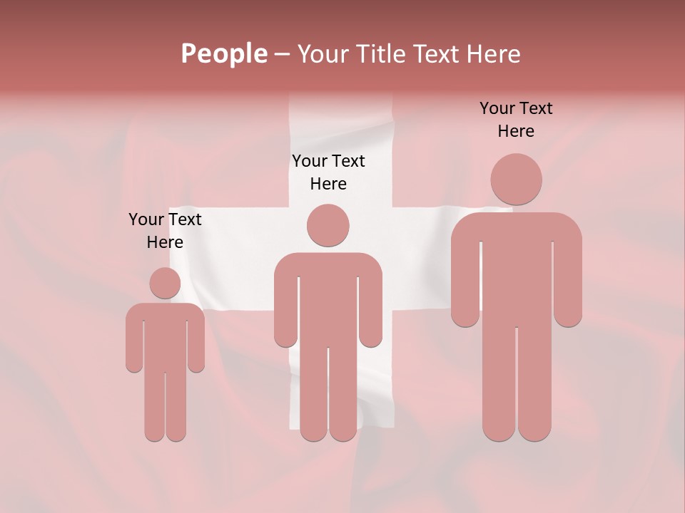 A Red And White Flag With A White Cross On It PowerPoint Template