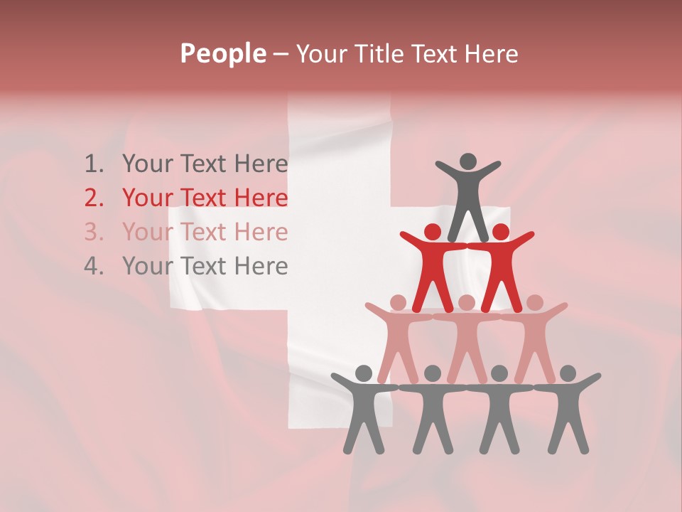 A Red And White Flag With A White Cross On It PowerPoint Template