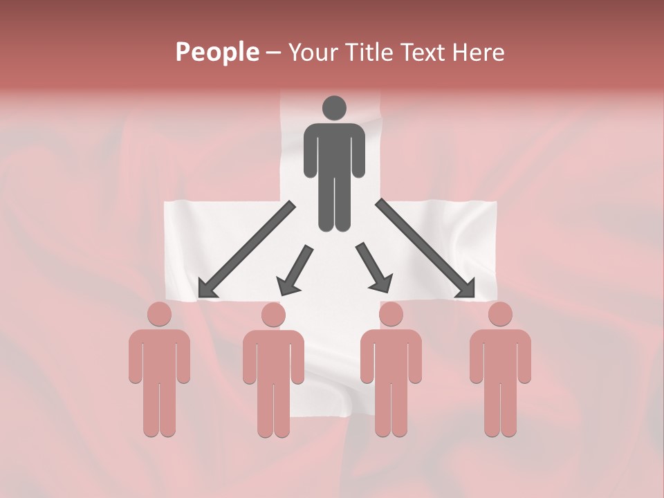 A Red And White Flag With A White Cross On It PowerPoint Template