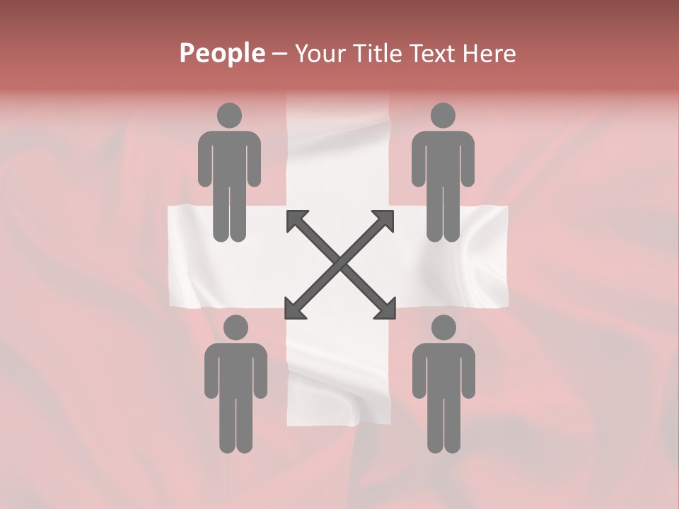A Red And White Flag With A White Cross On It PowerPoint Template