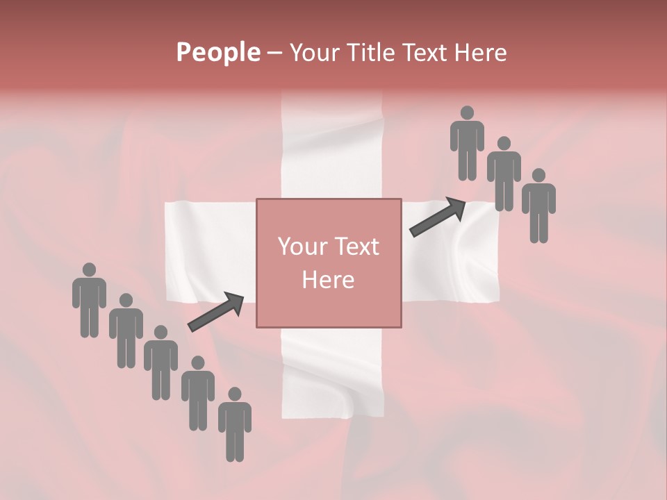 A Red And White Flag With A White Cross On It PowerPoint Template