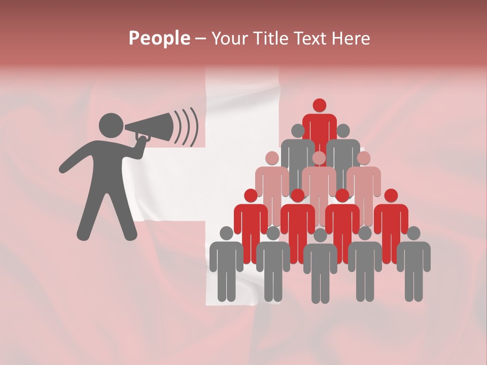 A Red And White Flag With A White Cross On It PowerPoint Template