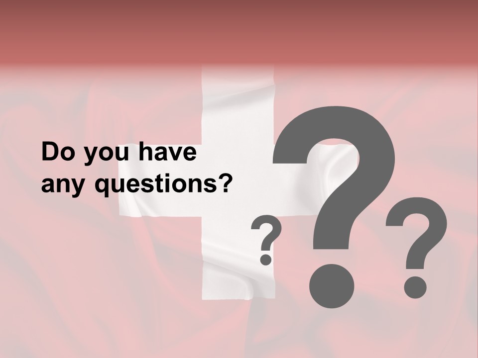 A Red And White Flag With A White Cross On It PowerPoint Template