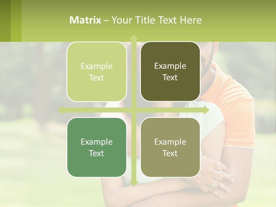 A Man And Woman Hugging Each Other In A Park PowerPoint Template