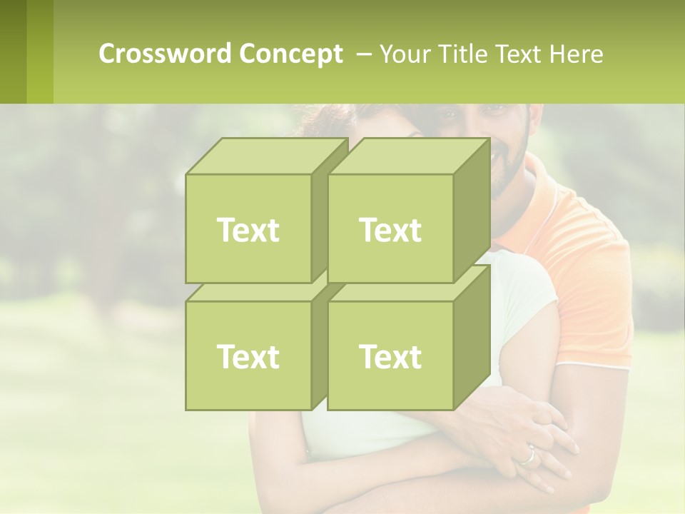 A Man And Woman Hugging Each Other In A Park PowerPoint Template