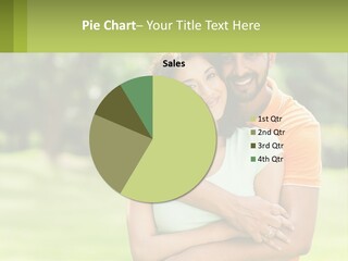A Man And Woman Hugging Each Other In A Park PowerPoint Template
